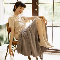 月亮兔浴巾 90*170cm 加大加厚 珊瑚絨 SGS認證, 無刺繡 100x50cm 加厚 / 加大 / 不掉毛 / 吸水強, 1個