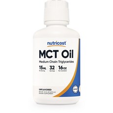 Nutricost MCT 油（無味）, 1個, 473ml