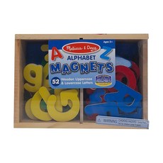 멜리사다그(MelissaDoug) 목제 알파벳 자석 대문자 소문자 52피스 448 정품