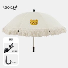 리온 유모차햇빛가리개 자전거 일반형 휴대용 유모차우산 차양막, 1개, 호랑이 우산