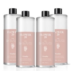 그라데이 디퓨저 리필액, 4개, 500ml, 플라워샵 20