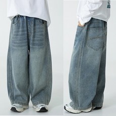 키즈목마 남아 편안한 와이드핏 청바지 키즈 초등남아 주니어 데일리룩 데님팬츠 722