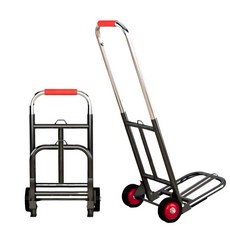 가볍고 튼튼한 접이식 핸드카트 운반카트 스몰 사이즈, 1개, 블랙