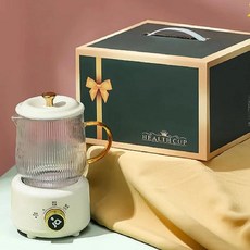 다기능 건강 냄비 휴대용 기어 온도 조절 꽃 주전자 사무실 전기 스튜 컵 유지, 1개, B. 영국, 1. White