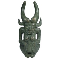 博古珍藏 紅山文化河磨玉太陽神擺件 3.37公斤 工中工痕 收藏多年