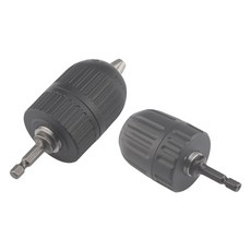 六角柄轉接三爪夾頭 - 電鑽轉換夾頭 三爪穩固夾持 DIY工具配件, 1個