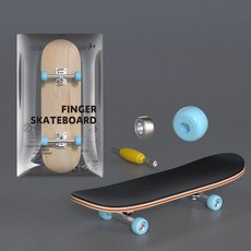 핑거보드 장난감 나무 베어링이 페이스 스마일리 스텐트, 1개, 내추럴 우드