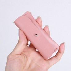 인감 보관함 도장 케이스 가죽 파우치 핑크 직인 수납 휴대용 명함 카드 지갑, 상세페이지 참조