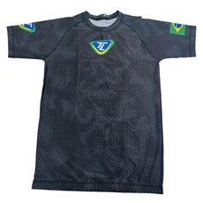 TEAM LUTADOR Jiu Jitsu 래쉬가드 Gi or No Gi BJJ MMA 반소매 압박 셔츠 블랙 팬서 Panther. XXL