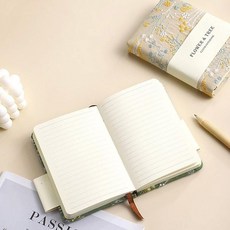 금비가 A6 자수 다이어리 여행노트, 플라워_옐로우