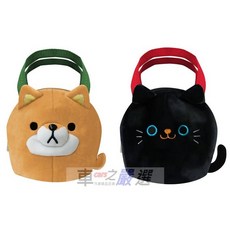 車之嚴選 cars_go 汽車用品【ME67】柴犬黑貓手提式保冷保溫收納置物袋(可掛座椅頭枕/嬰兒車), 1個, ME68黑貓