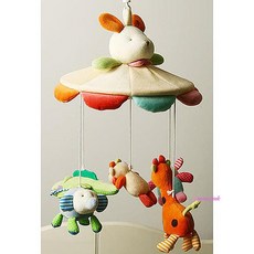 모빌 유아용 인형 아기 멜로디 오르골 침대 신생아 동물 칼라 선물 봉제 용품 출산 기린과 친구들lmn529, MMSd_기린과 친구들, 1개