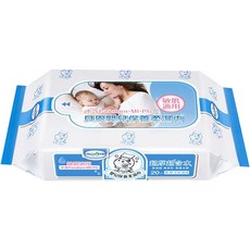Baan 貝恩 嬰兒保養柔濕巾 20抽 無Paraben.MI.PG 敏感肌適用, 1個, 嬰兒保養柔濕巾(20抽)