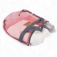 보조가방 다용도가방 다용도 손잡이 망사 시장바구니, 그레이, 1개