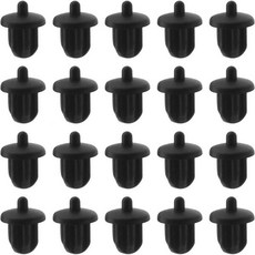 도구의 제왕 20Pcs 6.35mm 실리콘 방진 플러그 소켓 먼지 커버 잭 스토퍼 캡 액세서리 증폭기 DVD 노래방 블랙용, Black
