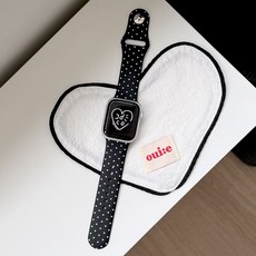 제이데코 애플워치 호환 블랙 도트 스트랩 밴드, 1개, 블랙도트