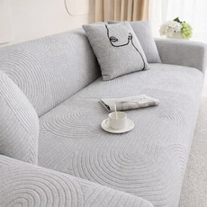 커버무드 소프트 소파 커버 + 자체제작 고정 스펀지, 라이트 그레이, 1개