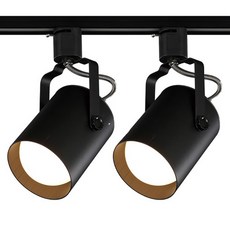 케이시조명 레일조명 파30 원통 레일 등기구 2P, 블랙