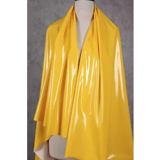 패브릭원단 50145cm Meetee 반짝 이는 광택 부드러운 가죽 패브릭 탄성 가짜 PU 직물 드레스, GoldYellow, 1개