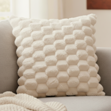 서플라이랩 북유럽 인테리어 크리스탈퍼 쇼파쿠션 솜포함, 옵션4. 밀키화이트
