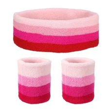 쿠쿠스토어 7x 2 인치 땀 흡수 밴드 세트 스포츠 테리 천 여성 남성, 01 7 x 2 Inch, 01 color 7