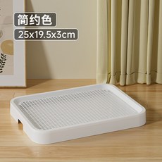 寵物方形便盆 易清洗防噴濺, 1個, 簡約白-可拆卸設計易清洗,不噴尿不濺尿 超值優惠