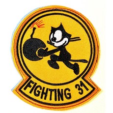 FIGHTING 31 臂章 10CM 刺繡徽章, 1個