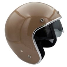 GM 經典 銀邊 3/4罩機車安全帽 含鏡片, 巧克力