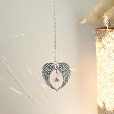 실버 Suncatcher 크리스탈 문 로터스 차크라 매달려 장식 태양 포수 레인보우 메이커 스테인드 글라스 정원 야외 선물, 8)silver 색상 MS130