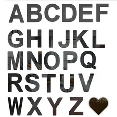 1PC 26 영어 편지 검은 거울 아크릴 벽 스티커 벽지 DIY 어린이 침실 거실 벽 전사 술 벽 스티커, m