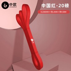 ZHONGOU 暮光紫拉力帶 瑜珈彈力帶 健身伸展帶 阻力帶 115磅, 20磅-正紅色, 1個