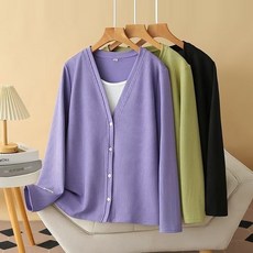 MOSAIRATION 여성 페이크 투피스 긴팔 150kg까지 오버핏 빅사이즈 가디건 K0011204