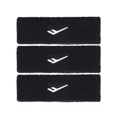 프로스펙스 테리 헤어 밴드, 블랙, 3개