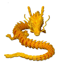 MADE IN KOREA 액션 피규어 구체 관절 3D프린팅 드래곤 피규어 청룡 45cm, 골드, 1개