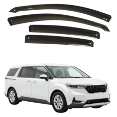 比德堡崁入式晴雨窗【內嵌式-短截款】KIA起亞 CARNIVAL 2021年起專用, 1套, 前窗兩片, 黑色