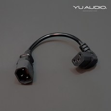 YU AUDIO C13 轉 C14 電源轉接線, 1個, 15CM/彎頭, 15CM/彎頭