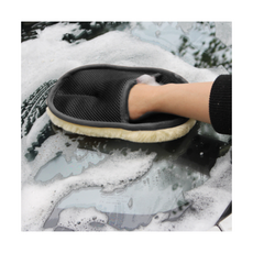 자동차 세차 장갑 타월 울글러브 브러쉬 청소 스폰지 타올 디테일링, 양면, 1개