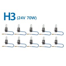 지노기업/국내상산 안개등전구/24V H3 70W/화물차/대형트럭/버스/1박스/10개/바이오라이트/메가/트라고/파비스/뉴파워텍/프리마/노브스/안개등큐/MDED IN KOREA/카컴, 24V BIO H3 70W(10개)