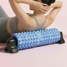 LOVCHO 고정형 EVA 홈트 스트레칭 마사지 폼롤러, 1개, 파랑색