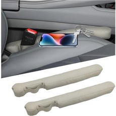 JNXIJ 2 PCS 가죽 카시트 갭 필러 액세서리베이지 차량 시트 낙하 방지 낙하를 가드 틈새 물건 안전 방지합니다. 범용 자동차 있는 캐처가 플러그 스트랩이 차단기, Beige