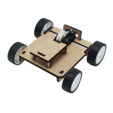 탄성력원리 태엽 레이싱카 만들기 1인용 집콕놀이 놀이키트 과학상자 자연과학완구, 1개