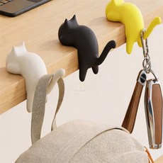 두두쇼핑몰샵 고양이 모양 행거 가방걸이 꼬리 귀여운, 화이트