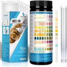 개 요로감염 검사 스트립 고양이를 위한 10가지 매개변수 소변 수의사를 정확한 50ct 방광 신장 간 SG pH 혈당 등을 감지합니다