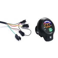 CJ Ebike 電動車液晶顯示器，適用24V-72V電壓，具備檔位、電壓與里程顯示功能, 1個