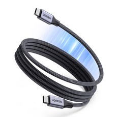 UGREEN 유그린 C-C타입 마그네틱 PD 100W 고속충전 데이터 케이블 자동 선정리 자석형 패브릭 충전 데이터 케이블 줄꼬임 방지 PPS 지원 맥북 아이폰 삼성 호환, 1개, 블랙, 1m