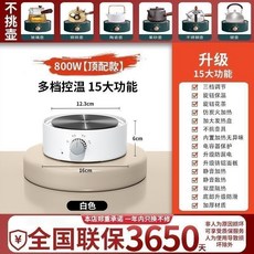 220V 煮茶器 電熱爐 小型電陶爐 泡茶爐 燒水爐, 暮光白[德國進口]贈送質保-放心,三檔恆溫款800W[防漏電]-可恆溫5