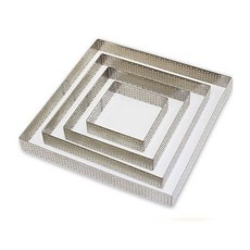 사각케이크몰드 스텐 낮은 타르트틀 타공 사각 무스틀 무스링 10cm, 본상품