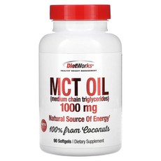 다이어트웍스 MCT 오일 1000mg 소프트젤 90정, 1개
