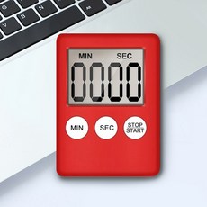 트리오즈 심플 주방 쿠킹 요리 디지털 타이머 TOZ-01, 1개, 레드