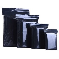 차광 비닐 지퍼백 100개 블랙 파우치 보관 봉투 택배 포장 블랙 7x10cm 100개, 블랙 7x10cm × 100개, 1개